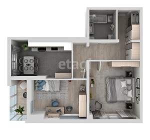 2-к квартира, вторичка, 65м2, 7/16 этаж