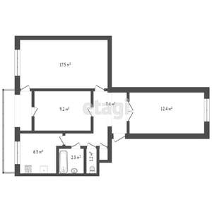 3-к квартира, вторичка, 63м2, 3/5 этаж