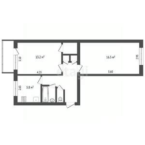 2-к квартира, вторичка, 49м2, 3/5 этаж