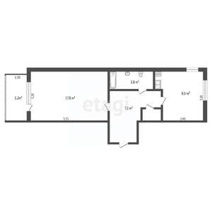 1-к квартира, вторичка, 39м2, 3/9 этаж