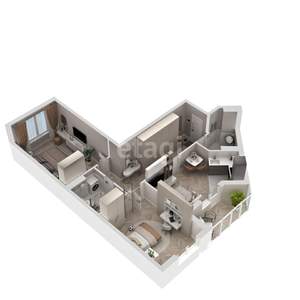 2-к квартира, вторичка, 66м2, 8/11 этаж