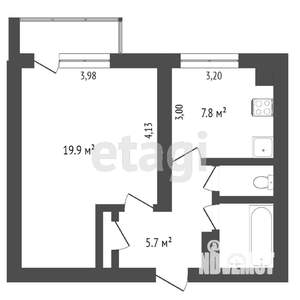 1-к квартира, вторичка, 38м2, 8/9 этаж