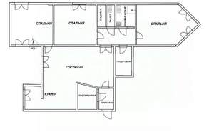 3-к квартира, вторичка, 86м2, 6/9 этаж