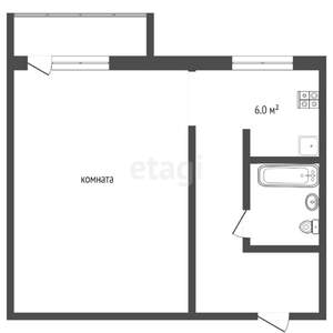 1-к квартира, вторичка, 33м2, 3/4 этаж
