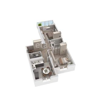 2-к квартира, вторичка, 60м2, 2/9 этаж