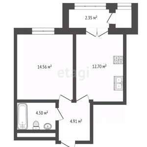 1-к квартира, вторичка, 39м2, 3/20 этаж