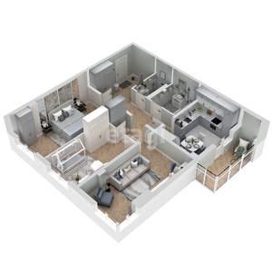 3-к квартира, вторичка, 88м2, 9/16 этаж