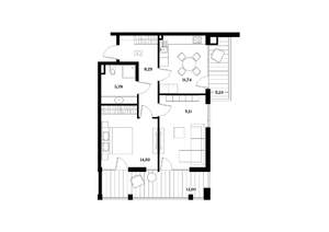 2-к квартира, вторичка, 62м2, 4/8 этаж