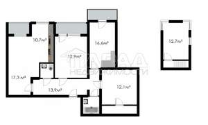 3-к квартира, вторичка, 109м2, 4/5 этаж