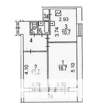 2-к квартира, вторичка, 51м2, 15/16 этаж