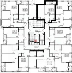 1-к квартира, вторичка, 38м2, 7/18 этаж