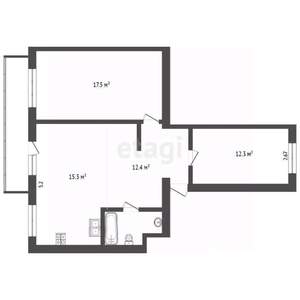 3-к квартира, вторичка, 65м2, 4/5 этаж