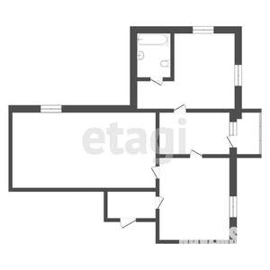 2-к квартира, вторичка, 51м2, 1/1 этаж