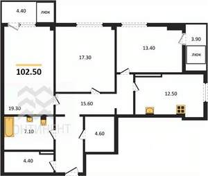 3-к квартира, вторичка, 103м2, 15/16 этаж