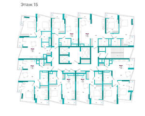2-к квартира, вторичка, 64м2, 15/24 этаж