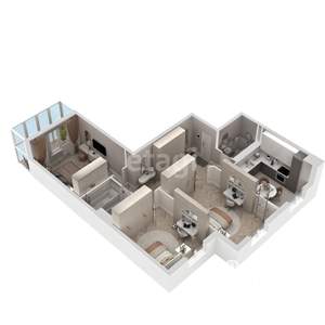 3-к квартира, вторичка, 81м2, 8/9 этаж