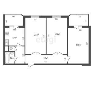 3-к квартира, вторичка, 90м2, 9/10 этаж