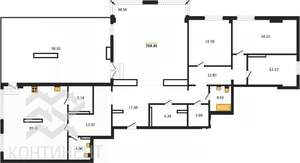 4-к квартира, вторичка, 258м2, 16/16 этаж