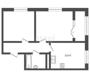 2-к квартира, вторичка, 50м2, 8/10 этаж