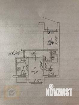 3-к квартира, вторичка, 66м2, 2/9 этаж