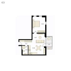 2-к квартира, вторичка, 56м2, 12/12 этаж