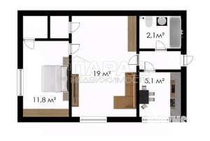 2-к квартира, вторичка, 44м2, 1/3 этаж