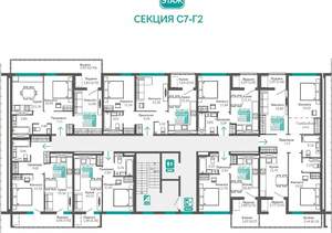 1-к квартира, вторичка, 44м2, 5/9 этаж