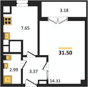 3-к квартира, вторичка, 88м2, 7/16 этаж