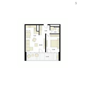 2-к квартира, вторичка, 59м2, 2/12 этаж