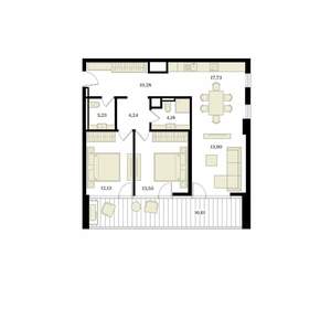 3-к квартира, вторичка, 88м2, 7/12 этаж