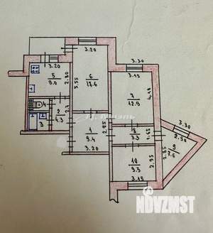 3-к квартира, вторичка, 82м2, 1/9 этаж