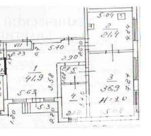 3-к квартира, вторичка, 115м2, 1/2 этаж