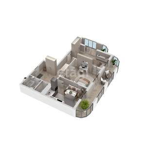 2-к квартира, вторичка, 72м2, 10/15 этаж