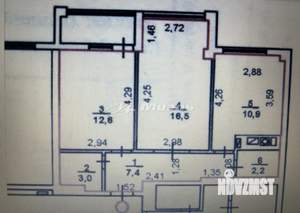 2-к квартира, вторичка, 55м2, 3/12 этаж