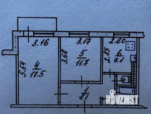 2-к квартира, вторичка, 49м2, 9/9 этаж