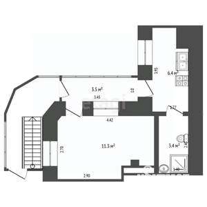 2-к квартира, вторичка, 28м2, 2/2 этаж