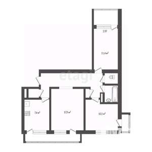 3-к квартира, вторичка, 70м2, 4/9 этаж