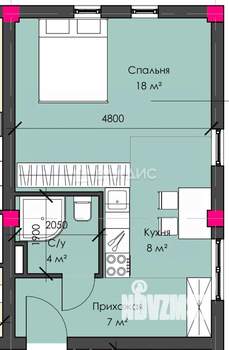 Студия квартира, вторичка, 38м2, 1/3 этаж