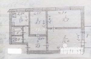 3-к квартира, вторичка, 51м2, 3/5 этаж