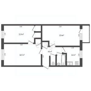3-к квартира, вторичка, 60м2, 4/5 этаж