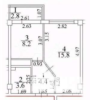 1-к квартира, вторичка, 38м2, 5/10 этаж