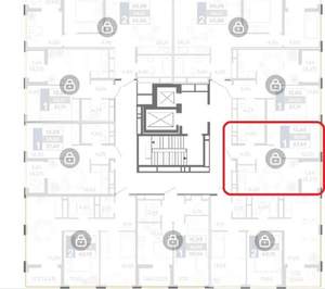 1-к квартира, вторичка, 37м2, 7/16 этаж