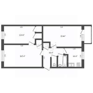 3-к квартира, вторичка, 60м2, 4/5 этаж