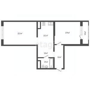 3-к квартира, вторичка, 69м2, 3/9 этаж