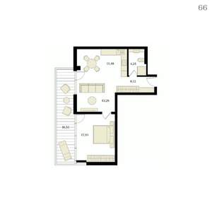 2-к квартира, вторичка, 60м2, 12/12 этаж