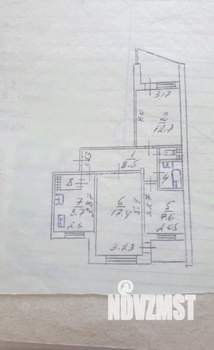 3-к квартира, вторичка, 64м2, 8/9 этаж