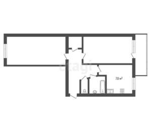 2-к квартира, вторичка, 44м2, 5/5 этаж