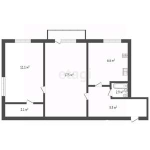 2-к квартира, вторичка, 46м2, 5/5 этаж