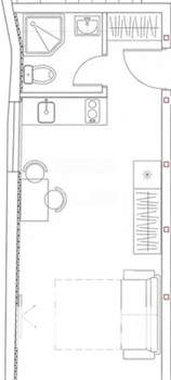 Студия квартира, вторичка, 24м2, 3/3 этаж