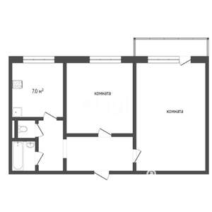 2-к квартира, вторичка, 49м2, 6/9 этаж